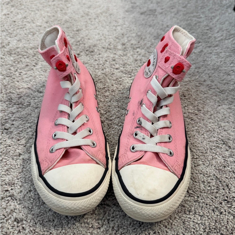 Pink High-Top Kids Sneakers